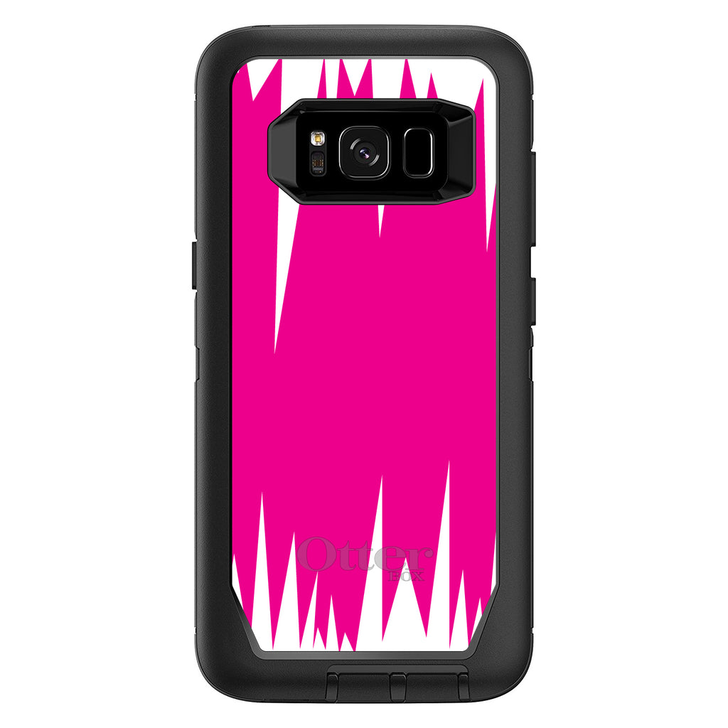 Neon Pink White Spikes OtterBox Defender Case for iPhone & Galaxy, view 12