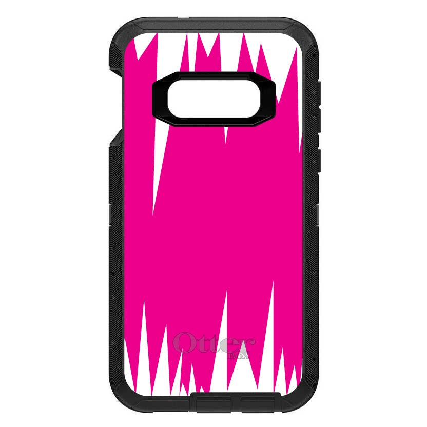 Neon Pink White Spikes OtterBox Defender Case for iPhone & Galaxy, view 10