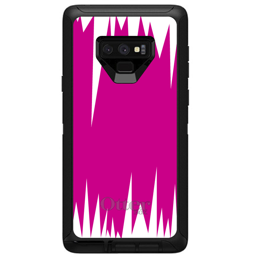 Neon Pink White Spikes OtterBox Defender Case for iPhone & Galaxy, view 16
