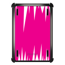 DistinctInk™ OtterBox Defender Series Case for Apple iPad / iPad Pro / iPad Air / iPad Mini - Neon Pink White Spikes