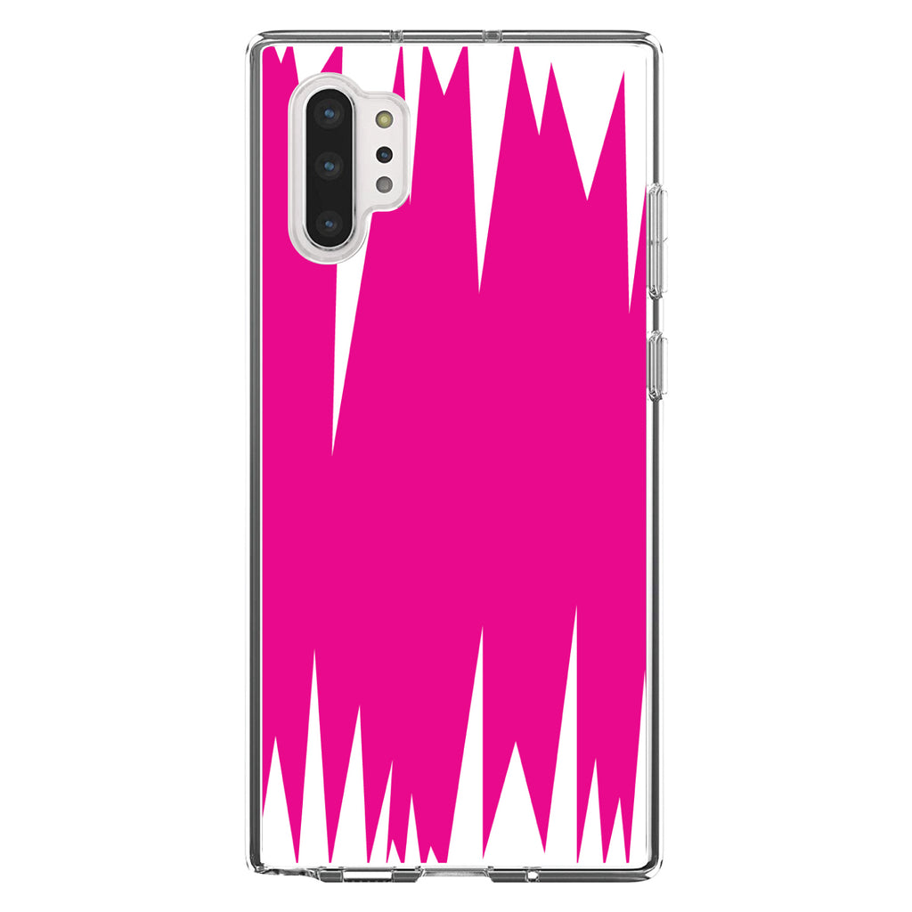 Neon Pink White Spikes Clear Shockproof iPhone Case, view 10