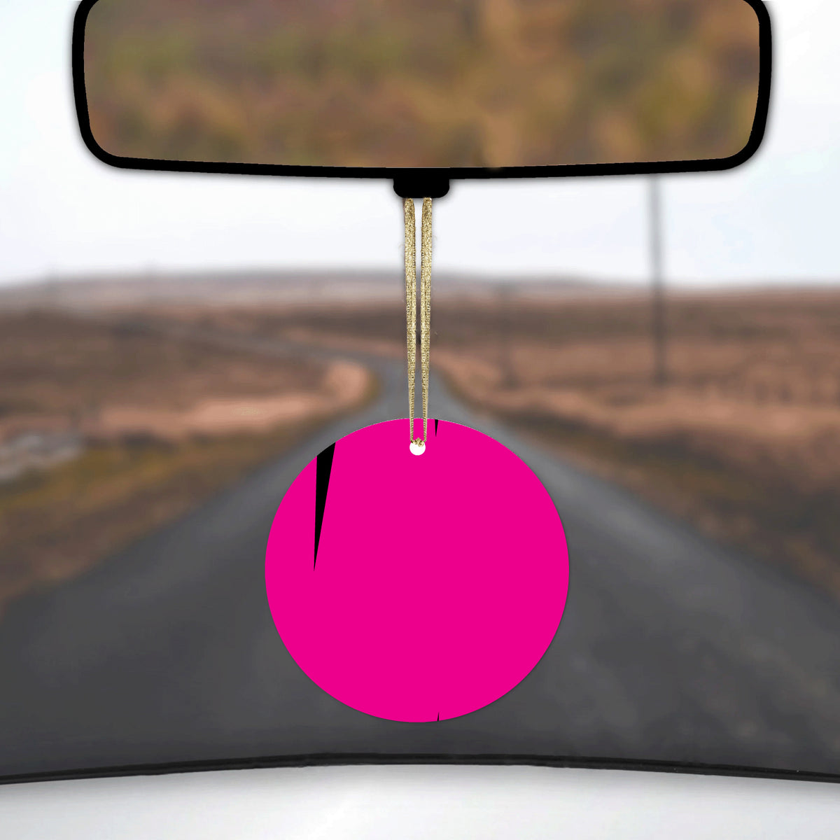 Neon Pink Black Spikes Ceramic Ornament, view 3