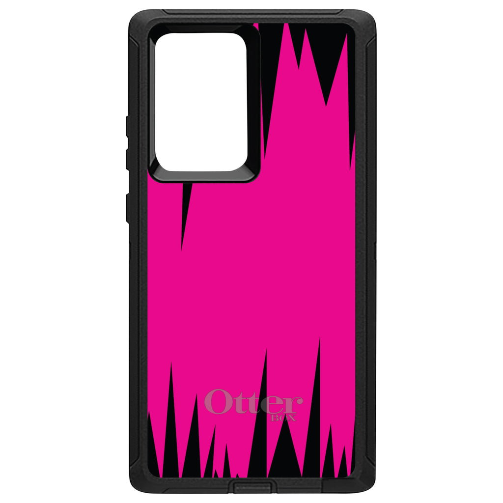 Neon Pink Black Spikes OtterBox Defender Case for iPhone & Galaxy, view 13