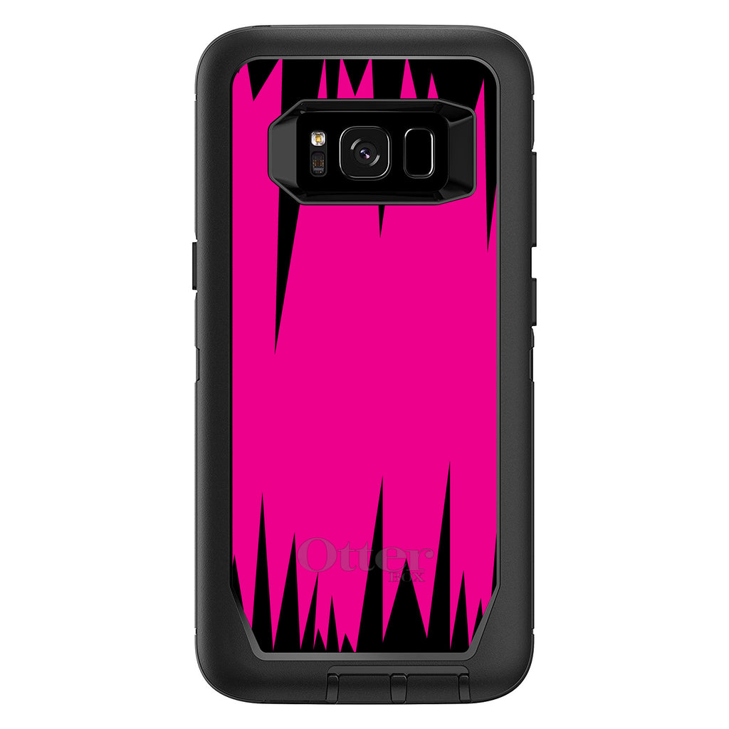 Neon Pink Black Spikes OtterBox Defender Case for iPhone & Galaxy, view 12