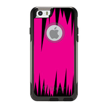 DistinctInk™ OtterBox Commuter Series Case for Apple iPhone or Samsung Galaxy - Neon Pink Black Spikes