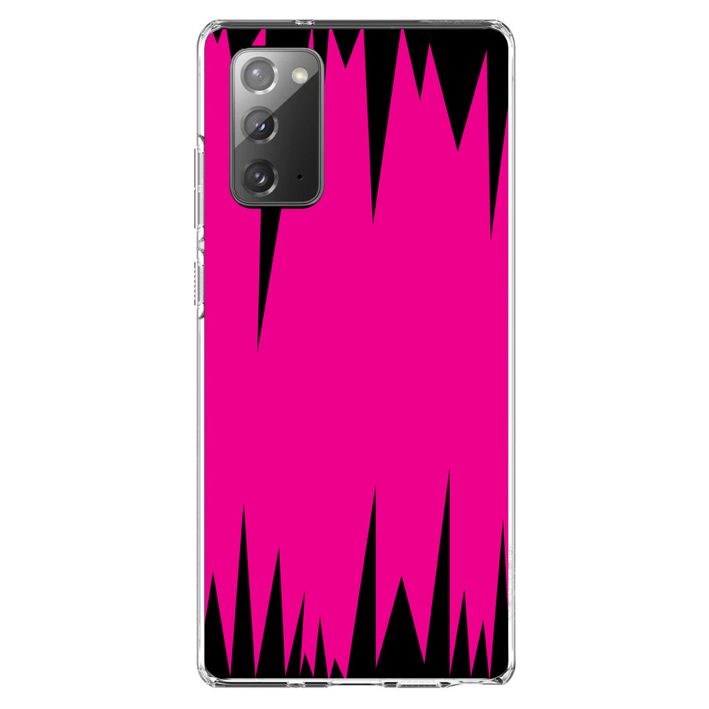 Neon Pink Black Spikes Clear Shockproof iPhone Case, view 7