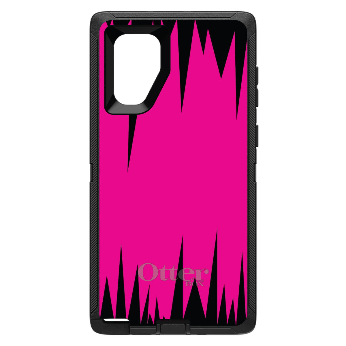 Neon Pink Black Spikes OtterBox Defender Case for iPhone & Galaxy, view 15