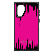DistinctInk™ OtterBox Defender Series Case for Apple iPhone / Samsung Galaxy / Google Pixel - Neon Pink Black Spikes