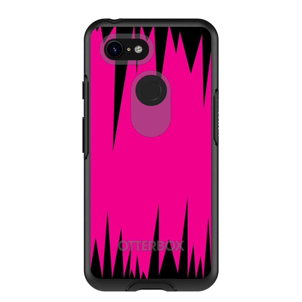 Neon Pink Black Spikes OtterBox Symmetry Case for iPhone & Galaxy, view 15