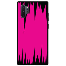 DistinctInk® Hard Plastic Snap-On Case for Apple iPhone or Samsung Galaxy - Neon Pink Black Spikes