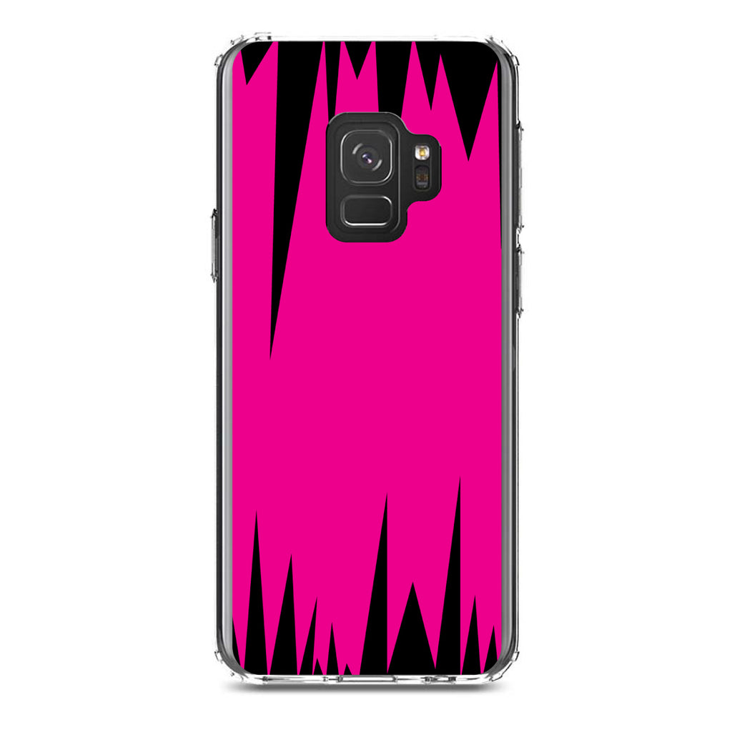 Neon Pink Black Spikes Clear Shockproof iPhone Case, view 19