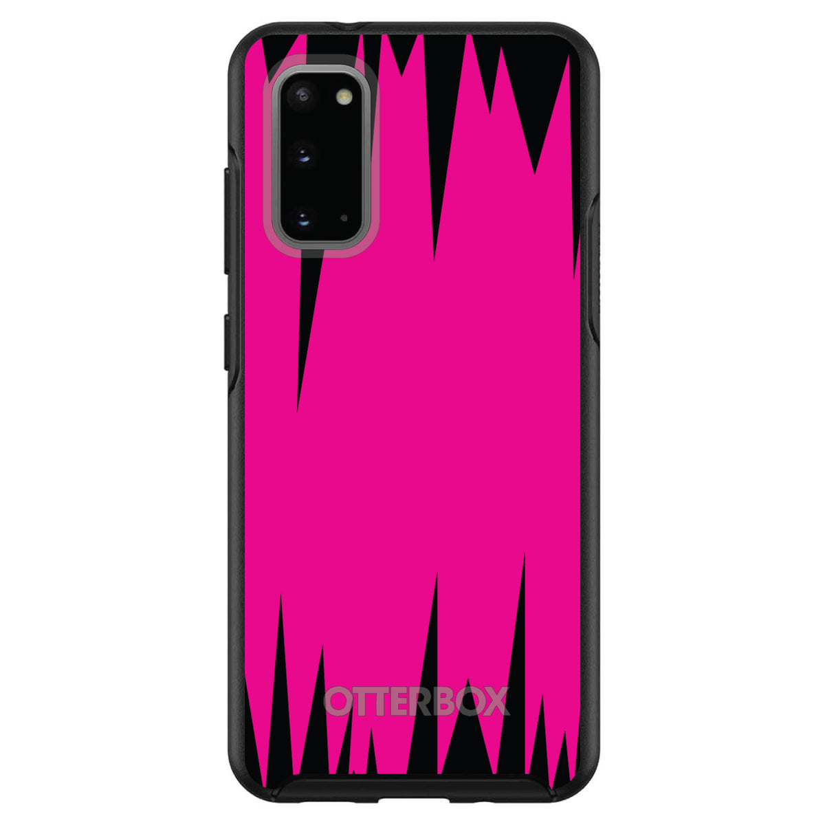 Neon Pink Black Spikes OtterBox Symmetry Case for iPhone & Galaxy, view 5