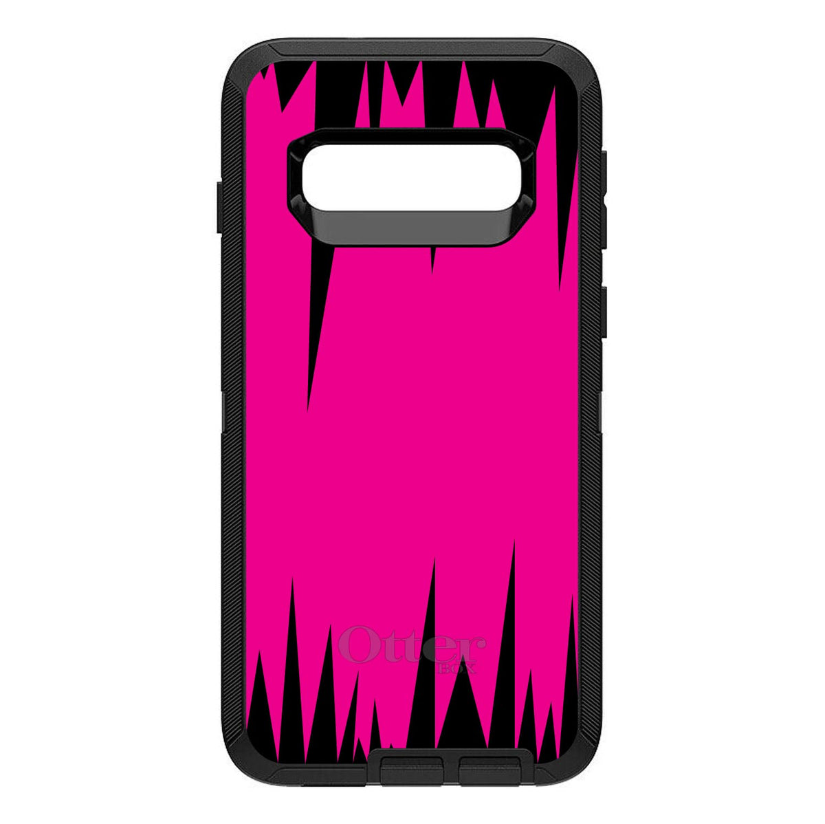 Neon Pink Black Spikes OtterBox Defender Case for iPhone & Galaxy, view 9