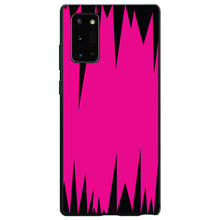 DistinctInk® Hard Plastic Snap-On Case for Apple iPhone or Samsung Galaxy - Neon Pink Black Spikes