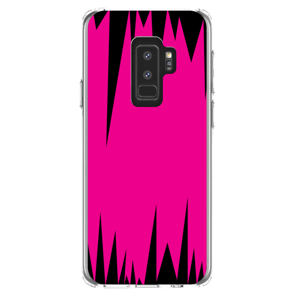 Neon Pink Black Spikes Clear Shockproof iPhone Case, view 20