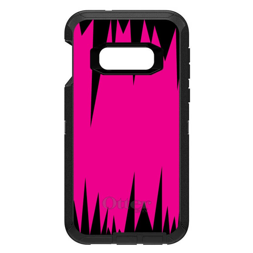 Neon Pink Black Spikes OtterBox Defender Case for iPhone & Galaxy, view 10