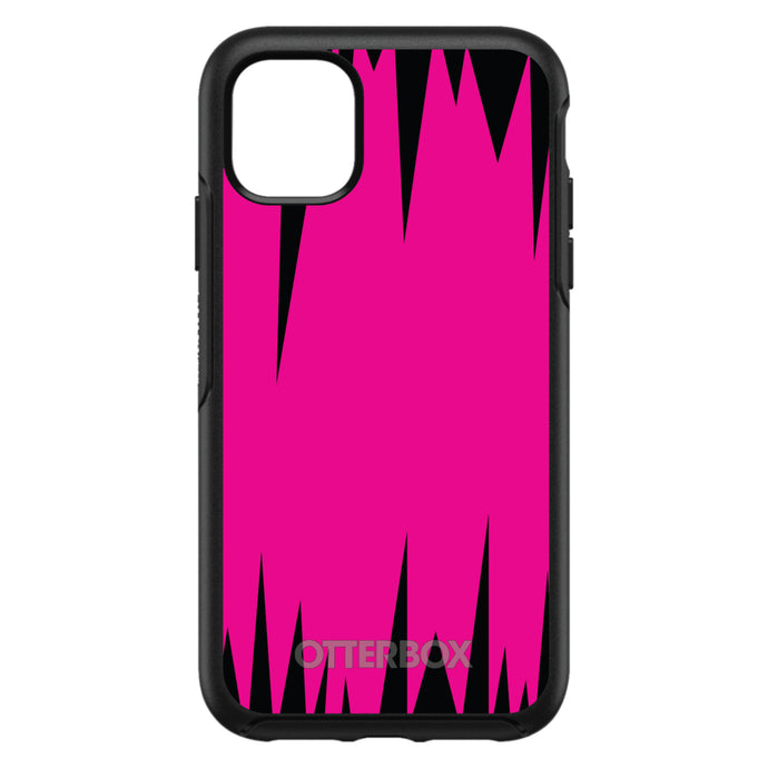 DistinctInk™ OtterBox Symmetry Series Case for Apple iPhone / Samsung Galaxy / Google Pixel - Neon Pink Black Spikes