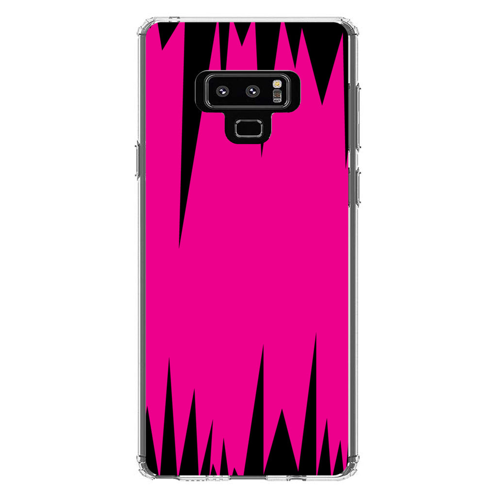 Neon Pink Black Spikes Clear Shockproof iPhone Case, view 11