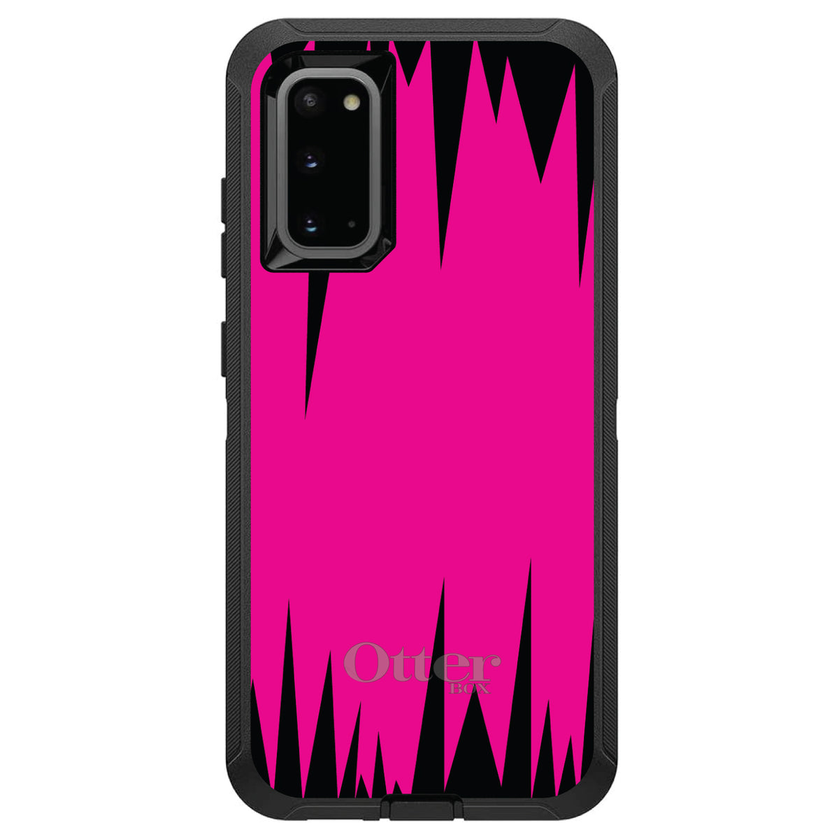 Neon Pink Black Spikes OtterBox Defender Case for iPhone & Galaxy, view 8