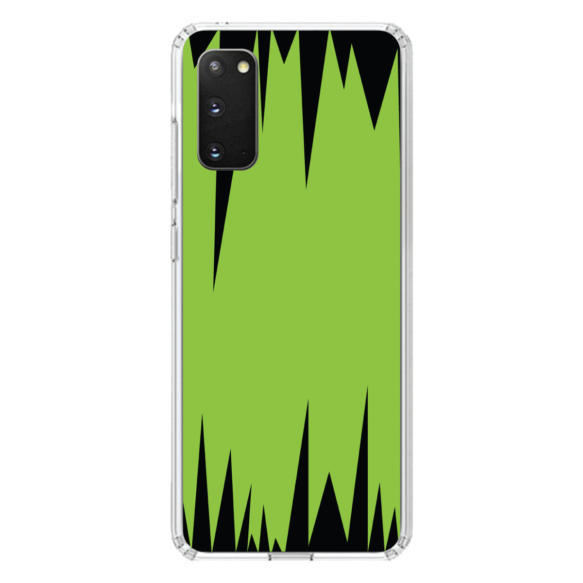 Lime Green Black Spikes Clear Shockproof iPhone Case, view 13