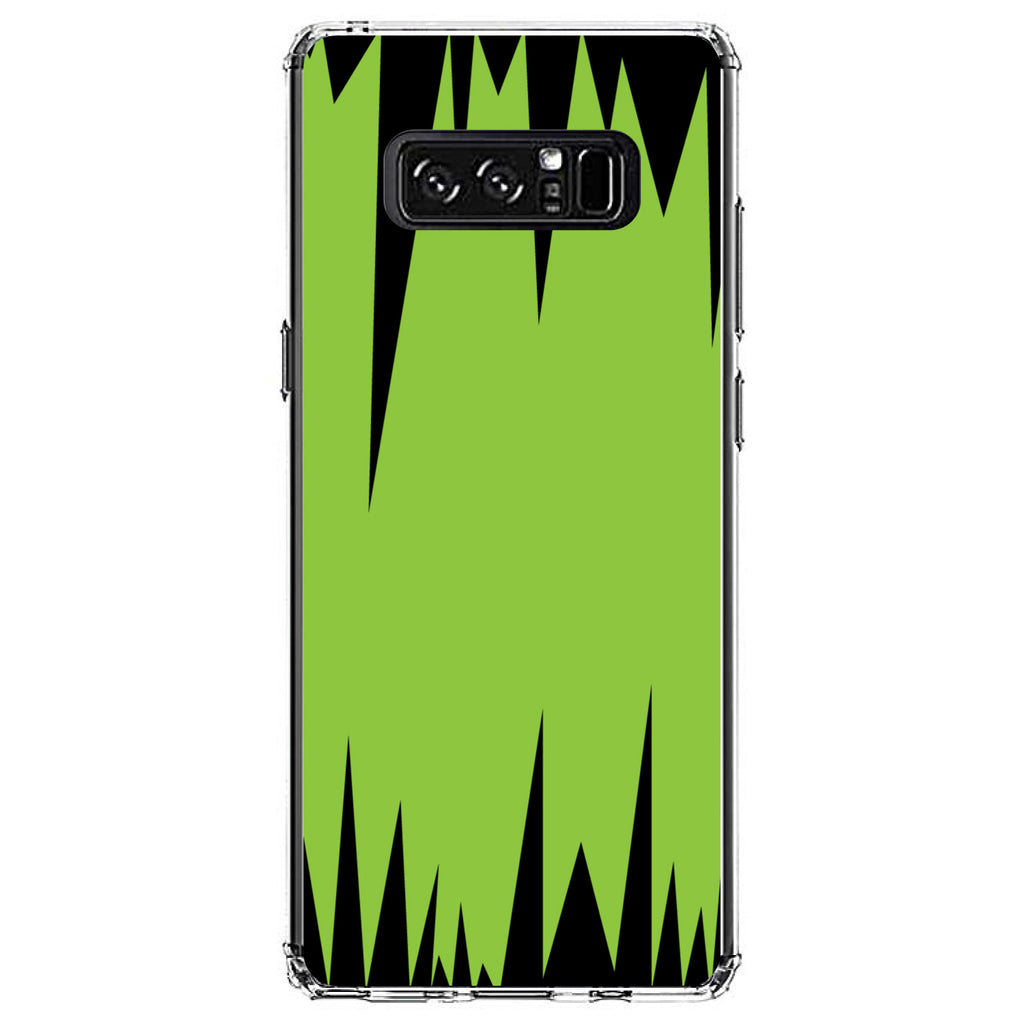 Lime Green Black Spikes Clear Shockproof iPhone Case, view 12