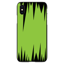 DistinctInk® Hard Plastic Snap-On Case for Apple iPhone or Samsung Galaxy - Lime Green Black Spikes