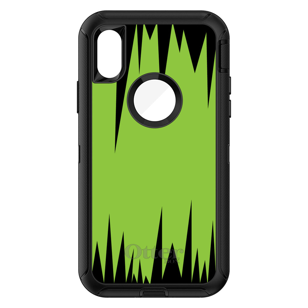 Lime Green Black Spikes OtterBox Defender Case for iPhone & Galaxy, view 3
