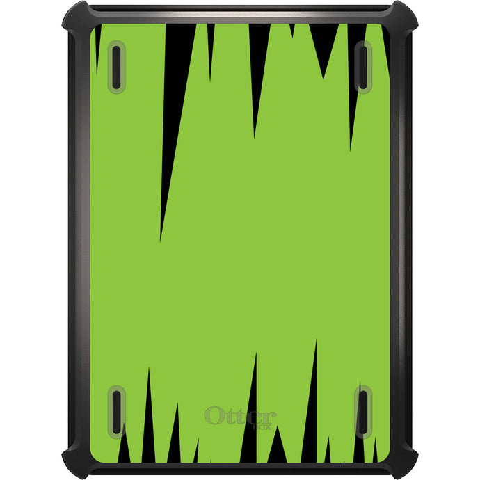 DistinctInk™ OtterBox Defender Series Case for Apple iPad / iPad Pro / iPad Air / iPad Mini - Lime Green Black Spikes