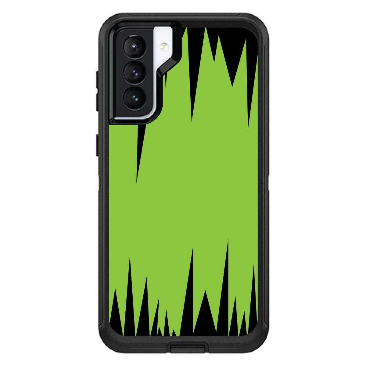 Lime Green Black Spikes OtterBox Defender Case for iPhone & Galaxy, view 6