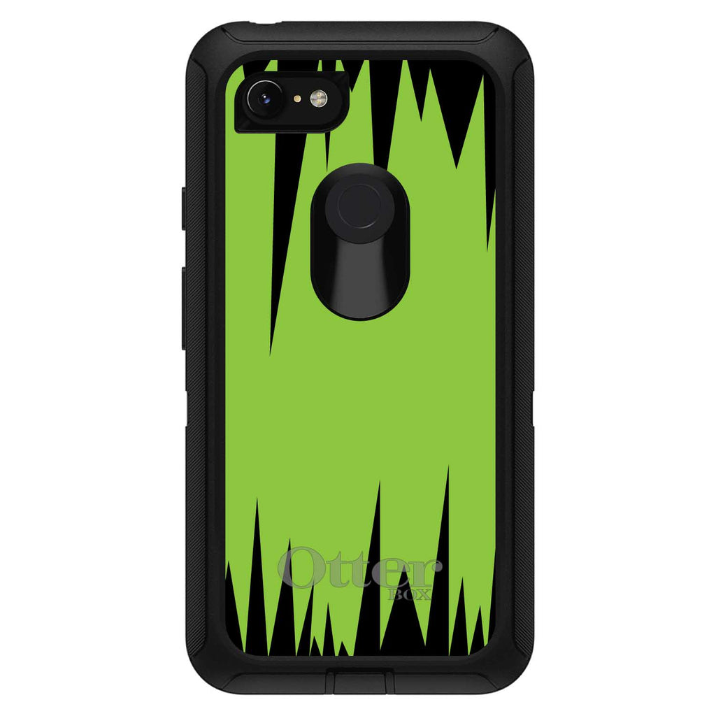 Lime Green Black Spikes OtterBox Defender Case for iPhone & Galaxy, view 18