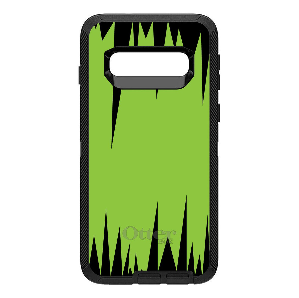 Lime Green Black Spikes OtterBox Defender Case for iPhone & Galaxy, view 9