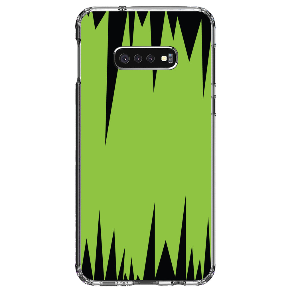 Lime Green Black Spikes Clear Shockproof iPhone Case, view 18