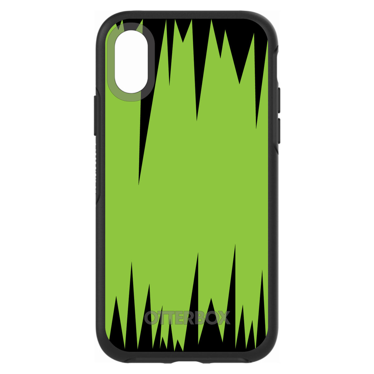 Lime Green Black Spikes OtterBox Symmetry Case for iPhone & Galaxy, view 4