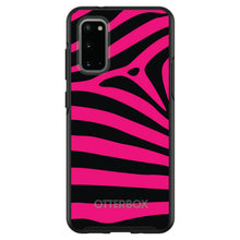DistinctInk™ OtterBox Symmetry Series Case for Apple iPhone / Samsung Galaxy / Google Pixel - Black Hot Pink Zebra Skin Stripes