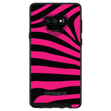 DistinctInk™ OtterBox Symmetry Series Case for Apple iPhone / Samsung Galaxy / Google Pixel - Black Hot Pink Zebra Skin Stripes