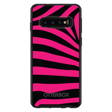 DistinctInk™ OtterBox Symmetry Series Case for Apple iPhone / Samsung Galaxy / Google Pixel - Black Hot Pink Zebra Skin Stripes