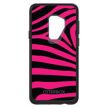 DistinctInk™ OtterBox Symmetry Series Case for Apple iPhone / Samsung Galaxy / Google Pixel - Black Hot Pink Zebra Skin Stripes