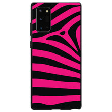 DistinctInk® Hard Plastic Snap-On Case for Apple iPhone or Samsung Galaxy - Black Hot Pink Zebra Skin Stripes