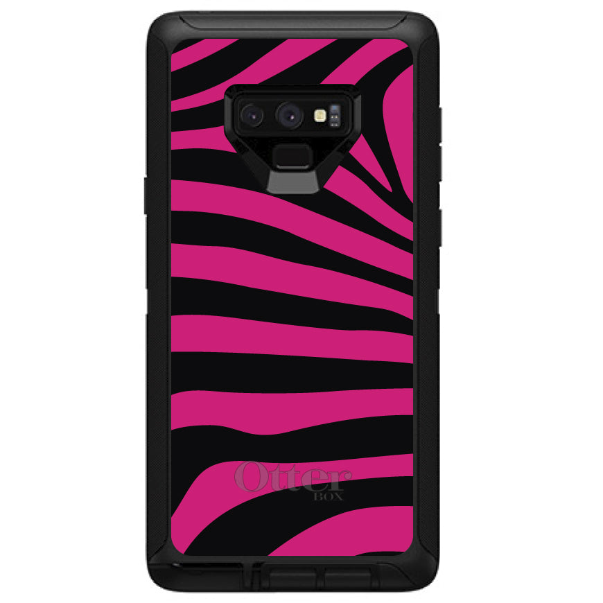 Black Hot Pink Zebra Skin Stripes OtterBox Defender Case for iPhone & Galaxy, view 13