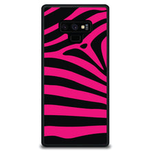 DistinctInk® Hard Plastic Snap-On Case for Apple iPhone or Samsung Galaxy - Black Hot Pink Zebra Skin Stripes