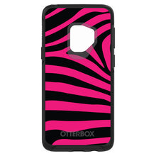 DistinctInk™ OtterBox Symmetry Series Case for Apple iPhone / Samsung Galaxy / Google Pixel - Black Hot Pink Zebra Skin Stripes
