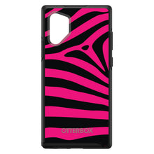 DistinctInk™ OtterBox Symmetry Series Case for Apple iPhone / Samsung Galaxy / Google Pixel - Black Hot Pink Zebra Skin Stripes