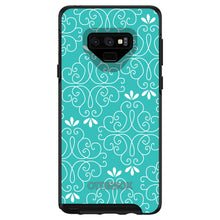 DistinctInk™ OtterBox Symmetry Series Case for Apple iPhone / Samsung Galaxy / Google Pixel - Teal White Floral