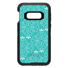 DistinctInk™ OtterBox Defender Series Case for Apple iPhone / Samsung Galaxy / Google Pixel - Teal White Floral