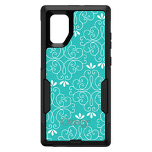 DistinctInk™ OtterBox Commuter Series Case for Apple iPhone or Samsung Galaxy - Teal White Floral