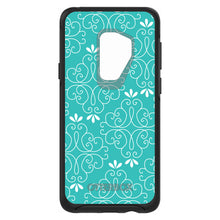 DistinctInk™ OtterBox Symmetry Series Case for Apple iPhone / Samsung Galaxy / Google Pixel - Teal White Floral