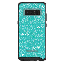 DistinctInk™ OtterBox Symmetry Series Case for Apple iPhone / Samsung Galaxy / Google Pixel - Teal White Floral