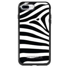 DistinctInk™ OtterBox Symmetry Series Case for Apple iPhone / Samsung Galaxy / Google Pixel - Black White Zebra Skin Stripes