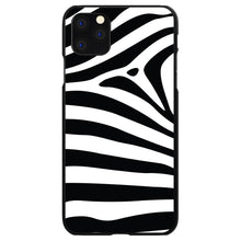 DistinctInk® Hard Plastic Snap-On Case for Apple iPhone or Samsung Galaxy - Black White Zebra Skin Stripes