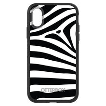 DistinctInk™ OtterBox Symmetry Series Case for Apple iPhone / Samsung Galaxy / Google Pixel - Black White Zebra Skin Stripes